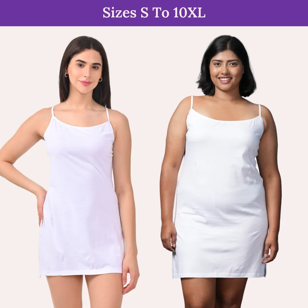 Inner Slip For Kurtis & Kurtas | Adjustable Straps | Front Round Neckline | Side Slits For Easy Movement | Pack Of 3 - Image 7