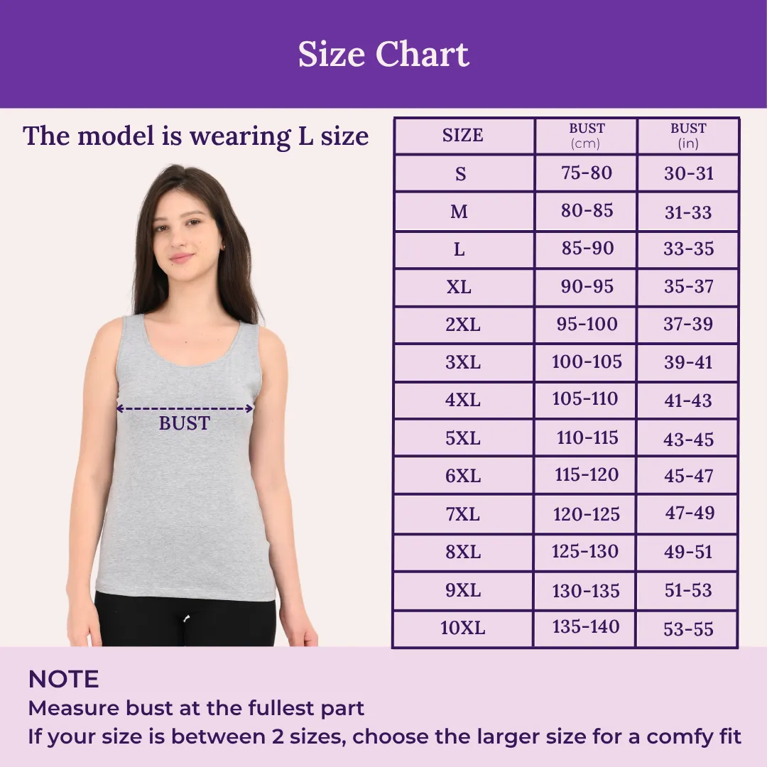 Inner Tank Top | Wide Fabric Shoulder | Round Neckline | Offers Full Coverage - Image 3