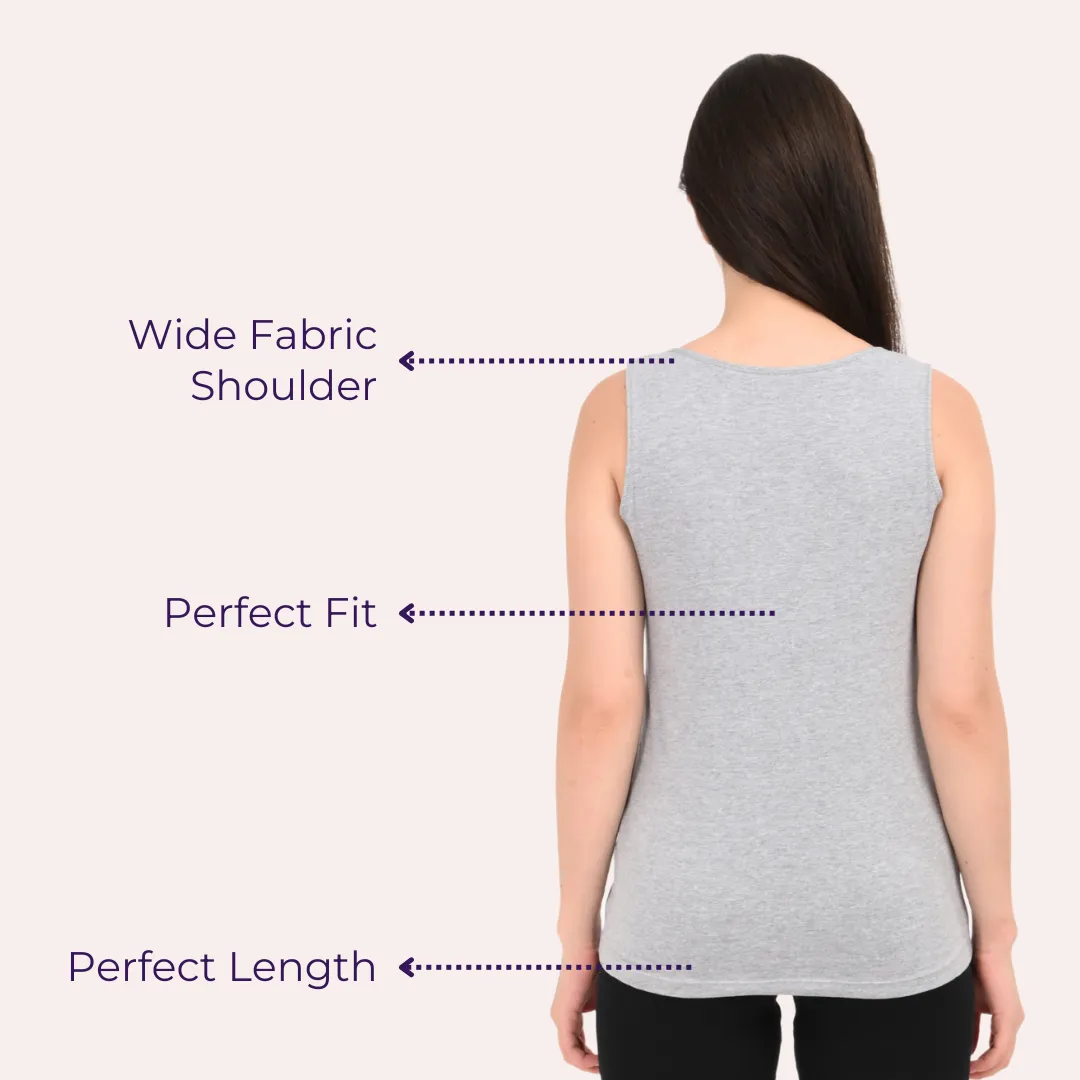 Inner Tank Top | Wide Fabric Shoulder | Round Neckline | Offers Full Coverage - Image 6