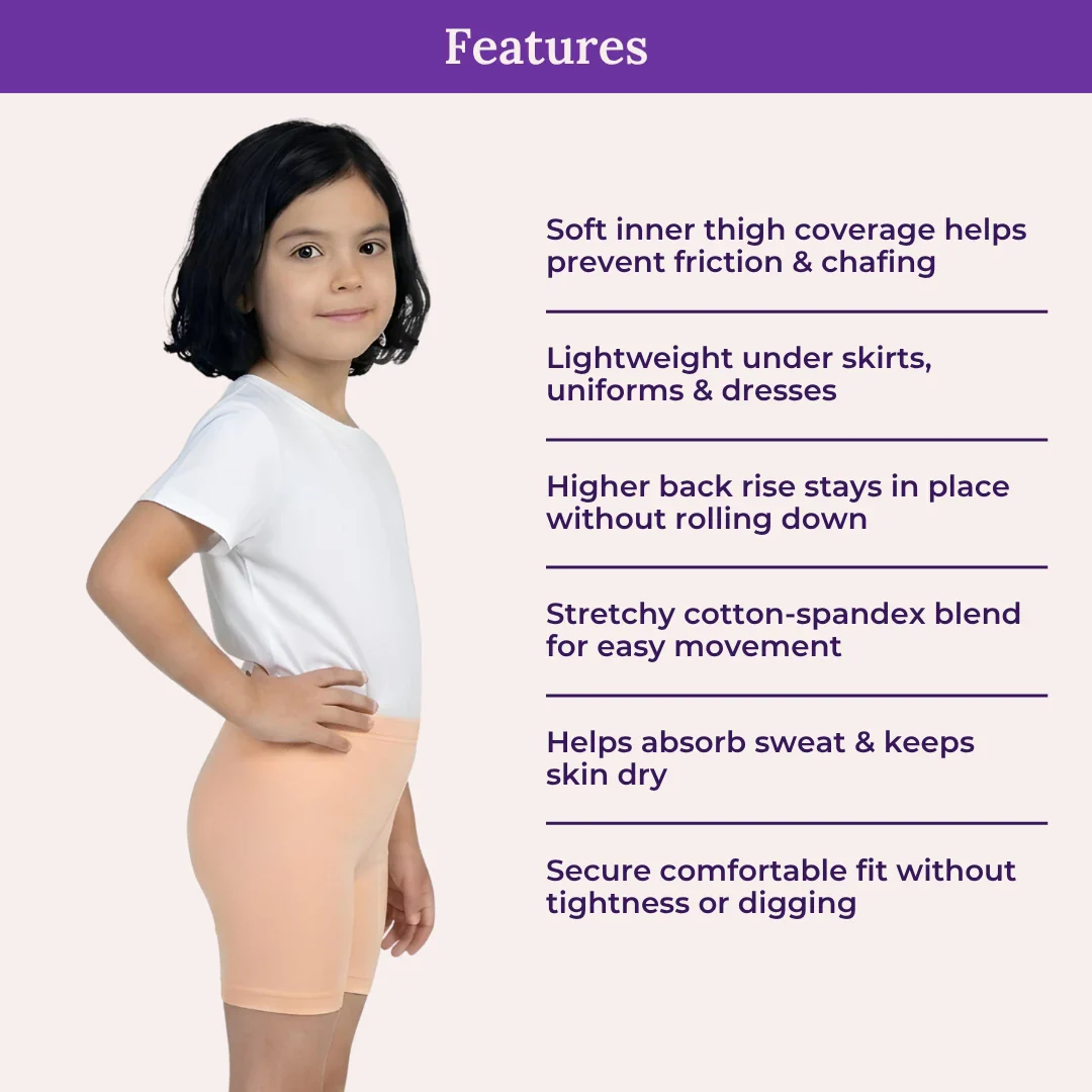 Comfortable Kids Undershorts | Quick-Dry | Ideal For Dresses | Prevents Inner Thigh Chafing - Image 4