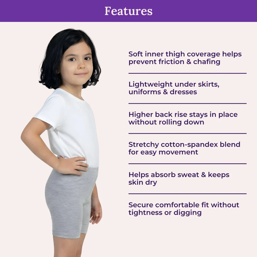 Soft Kids Undershorts | Gentle Waistband | Durable | Prevents Inner Thigh Chafing | Pack of 2 - Image 4