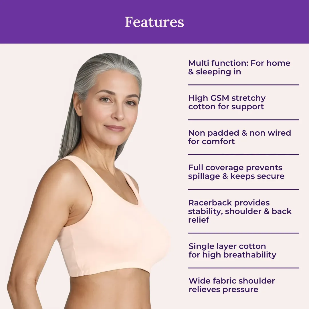 Lounge/Home Bra | Non Padded | Non Wired | Racerback | Full Coverage - Image 4