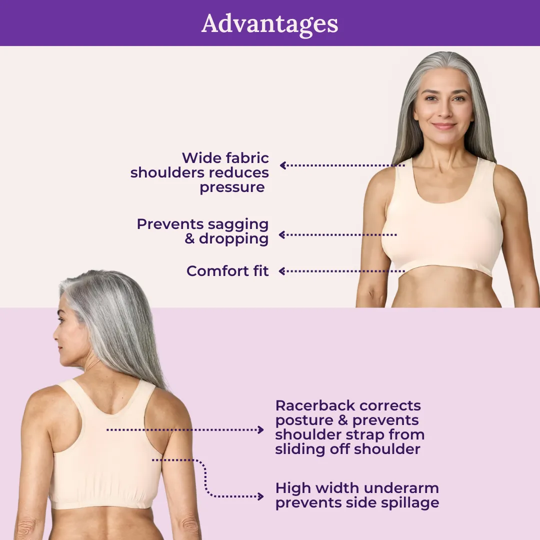 Lounge/Home Bra | Non Padded | Non Wired | Racerback | Full Coverage - Image 7