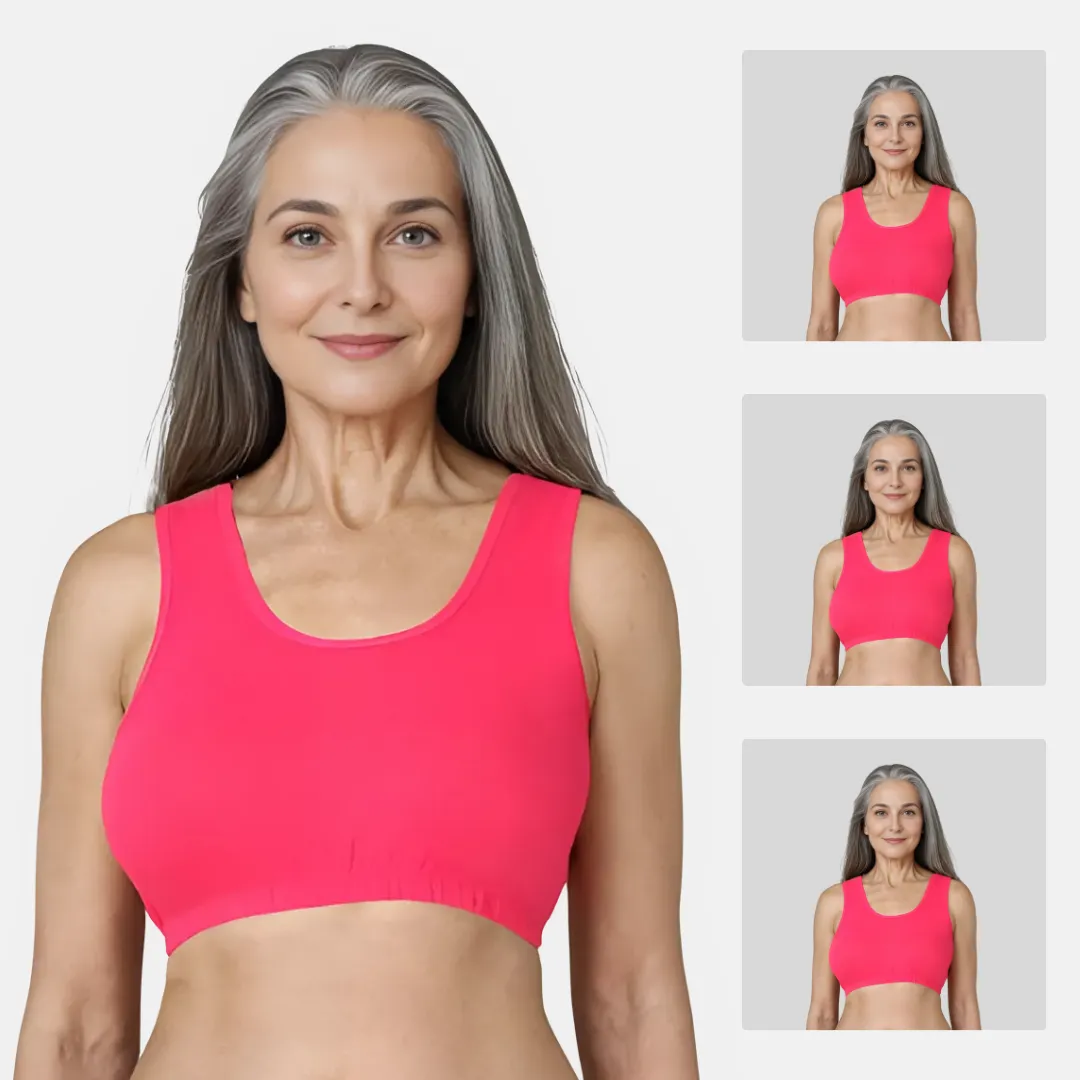 Lounge/Home Bra | Non Padded | Non Wired | Racerback | Full Coverage | 3 Pack - Image 13