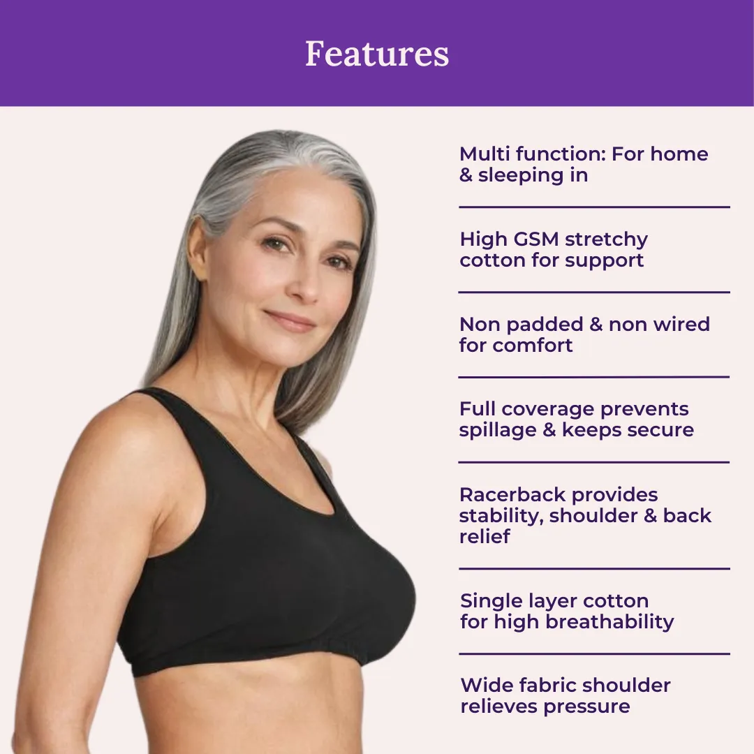 Lounge/Home Bra | Non Padded | Non Wired | Racerback | Full Coverage | 3 Pack - Image 4
