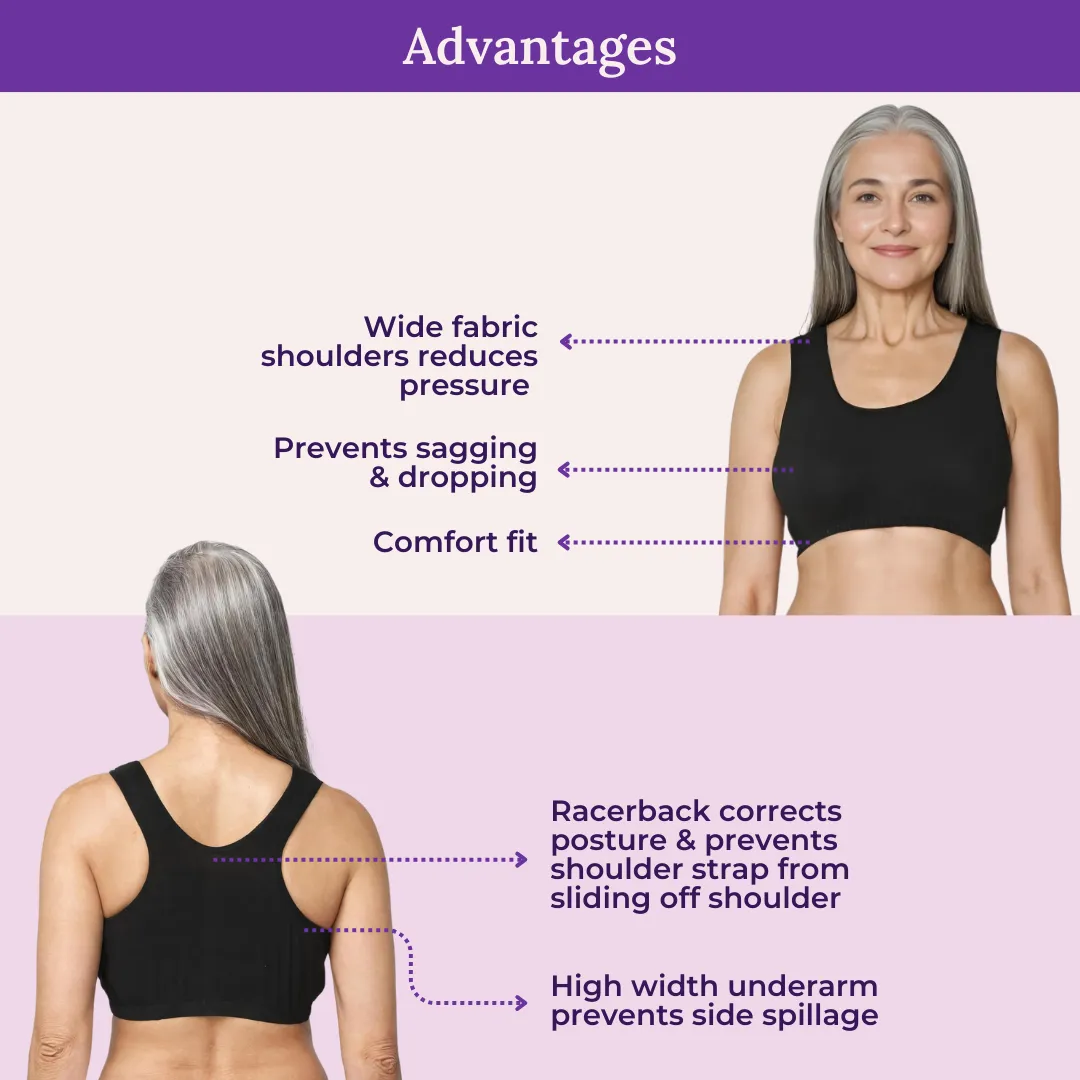 Lounge/Home Bra | Non Padded | Non Wired | Racerback | Full Coverage | 3 Pack - Image 7