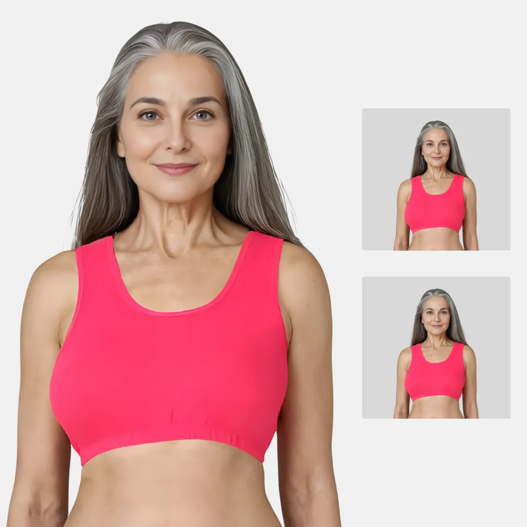 Lounge/Home Bra | Non Padded | Non Wired | Racerback | Full Coverage | 2 Pack - Image 13