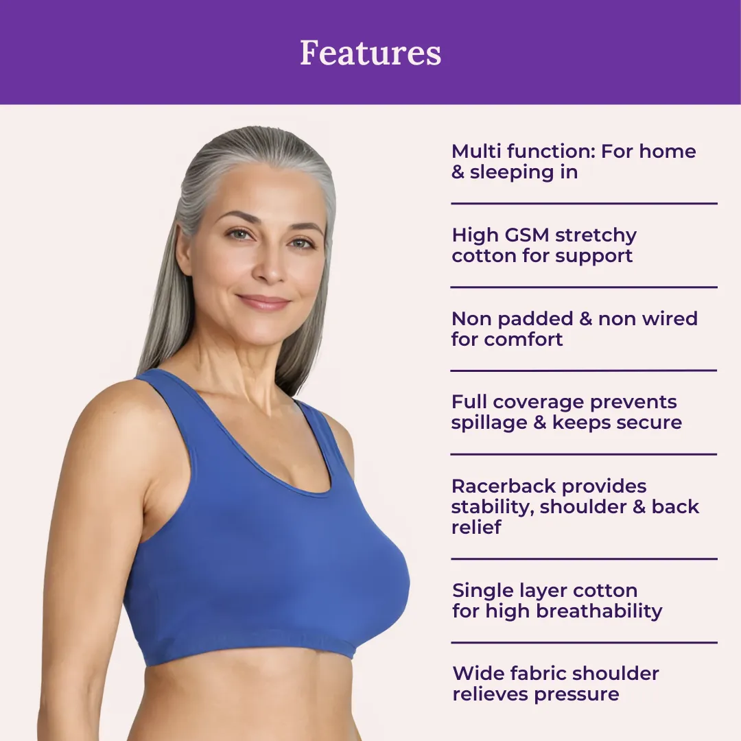 Lounge/Home Bra | Non Padded | Non Wired | Racerback | Full Coverage | 2 Pack - Image 4