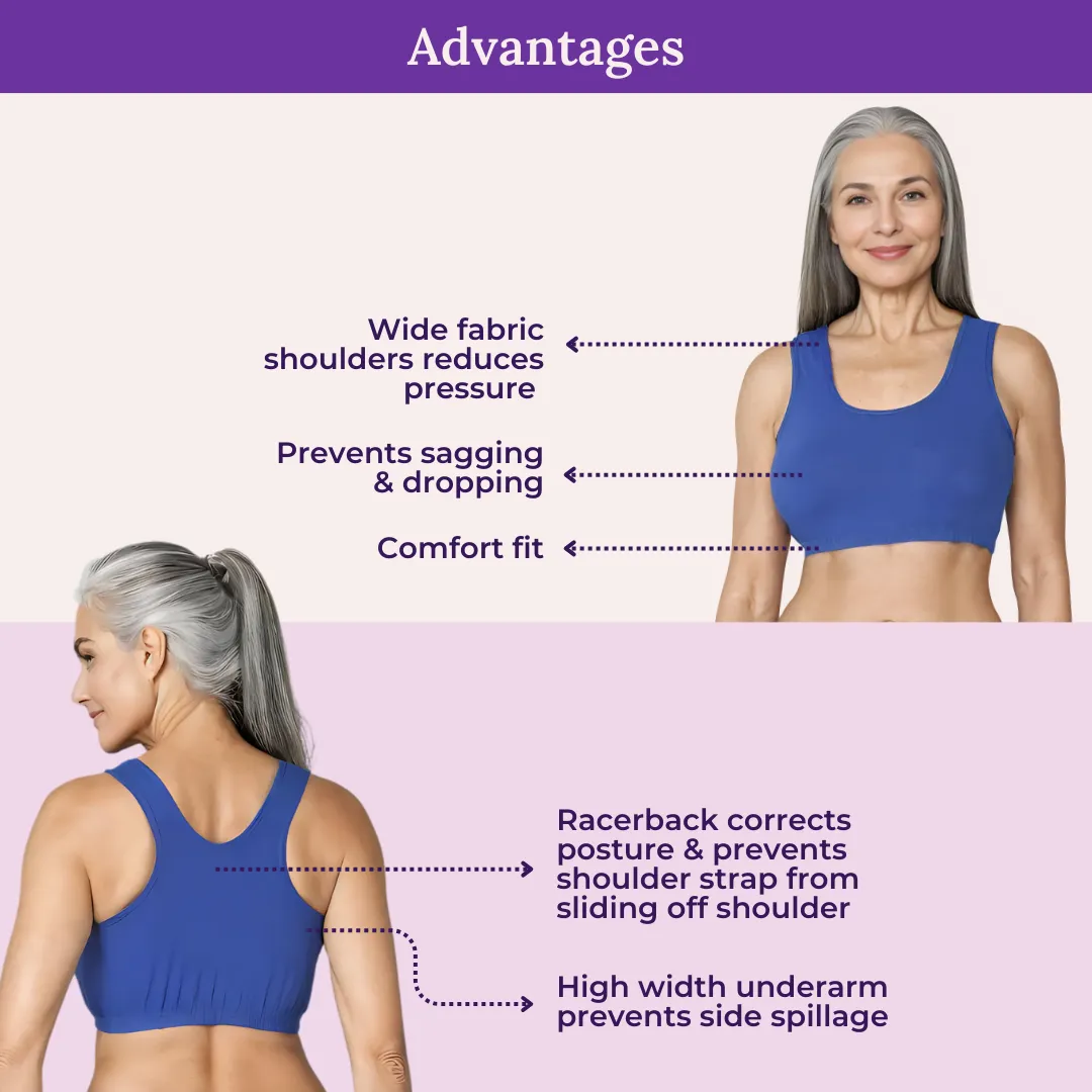 Lounge/Home Bra | Non Padded | Non Wired | Racerback | Full Coverage | 2 Pack - Image 7