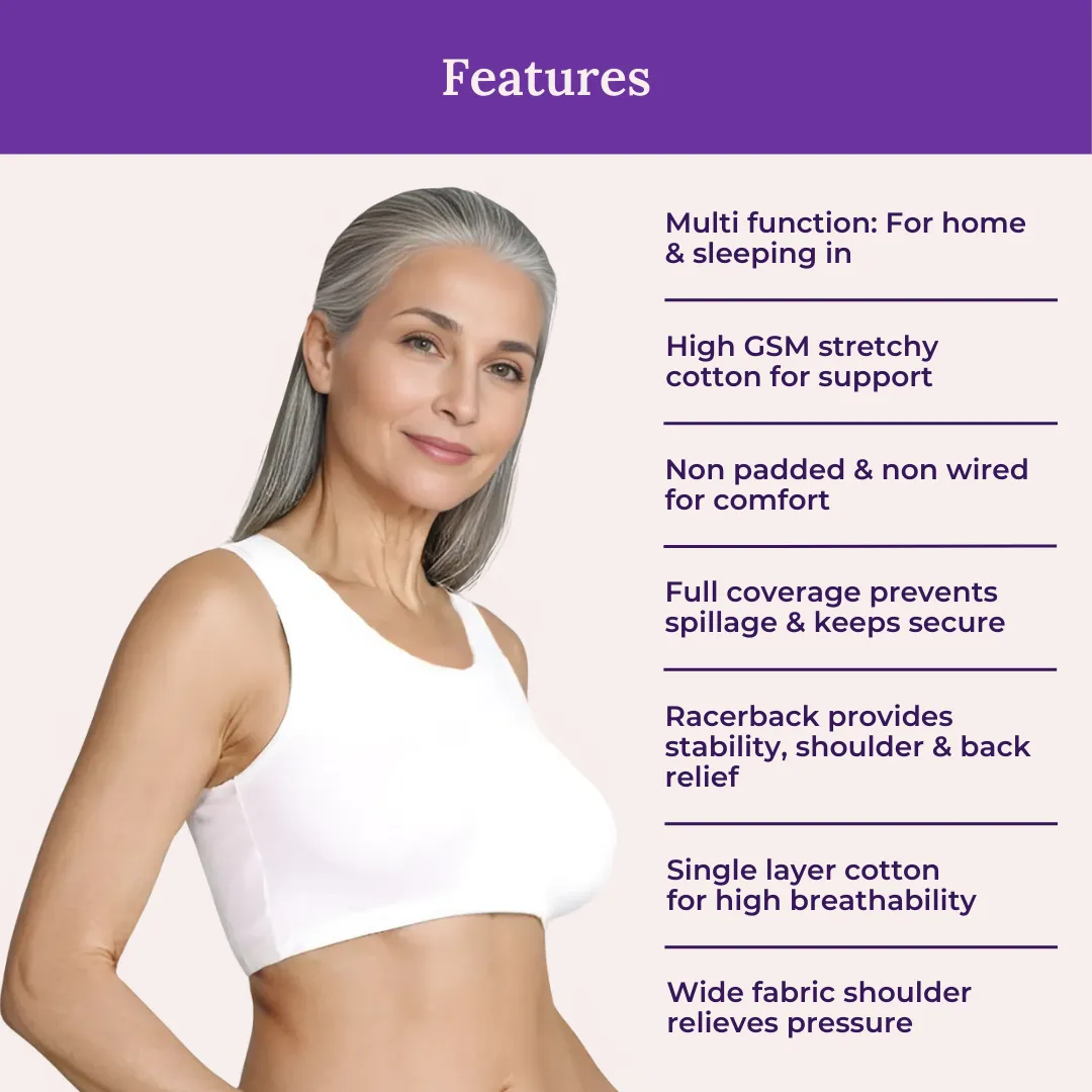 Lounge/Home Bra | Non Padded | Non Wired | Racerback | Full Coverage | 3 Pack - Image 4