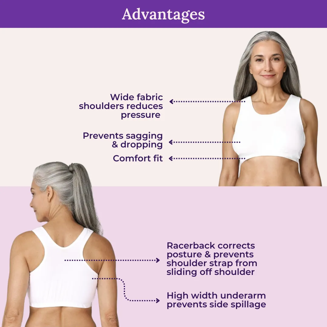 Lounge/Home Bra | Non Padded | Non Wired | Racerback | Full Coverage | 3 Pack - Image 7