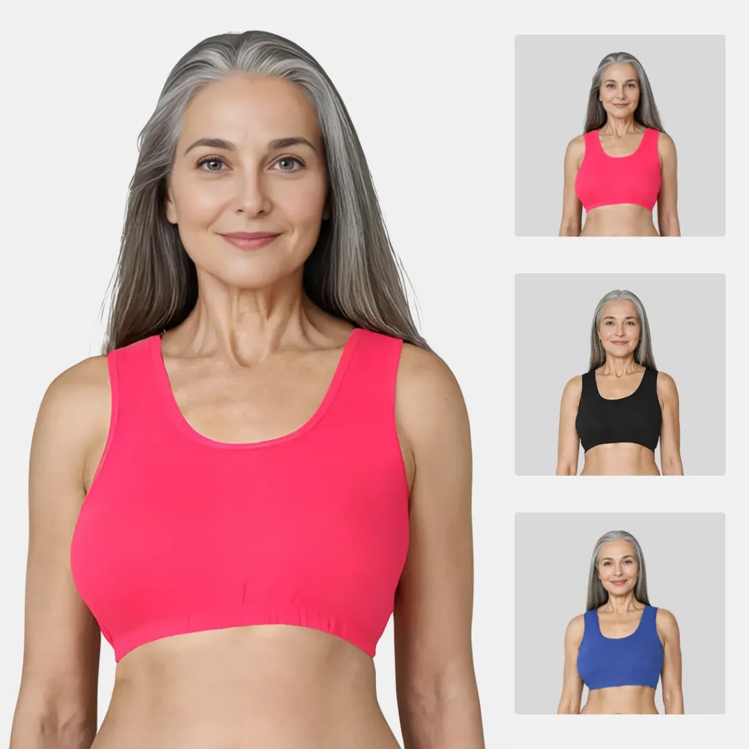 Lounge/Home Bra | Non Padded | Non Wired | Racerback | Full Coverage | 3 Pack - Image 8