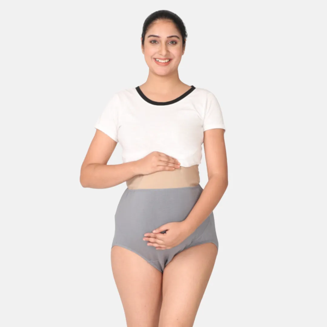 Maternity Belly Panel Panty | High Waist Full Coverage | Full Belly Support | Recommended For 3rd Trimester