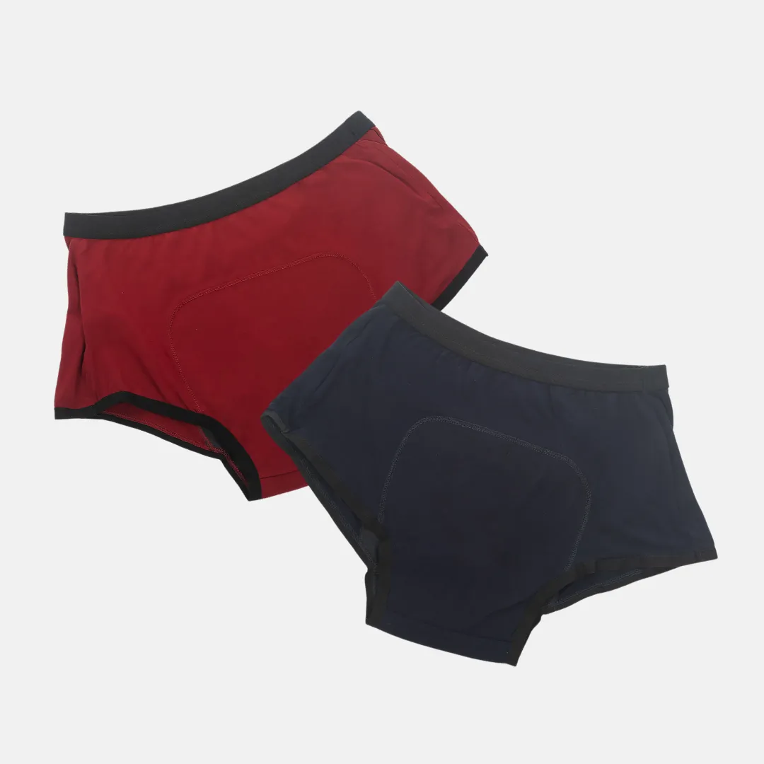 Teen Modal Period Panties | Boxer Fit For Heavy Flow | Prevents Front, Back & Inner Thigh Stains | 2 Pack - Image 13