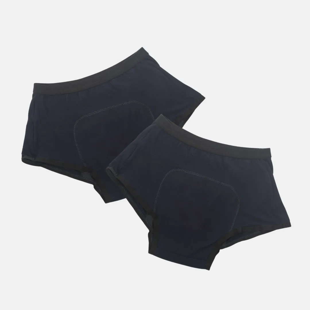 Teen Modal Period Panties | Boxer Fit For Heavy Flow | Prevents Front, Back & Inner Thigh Stains | 2 Pack - Image 17