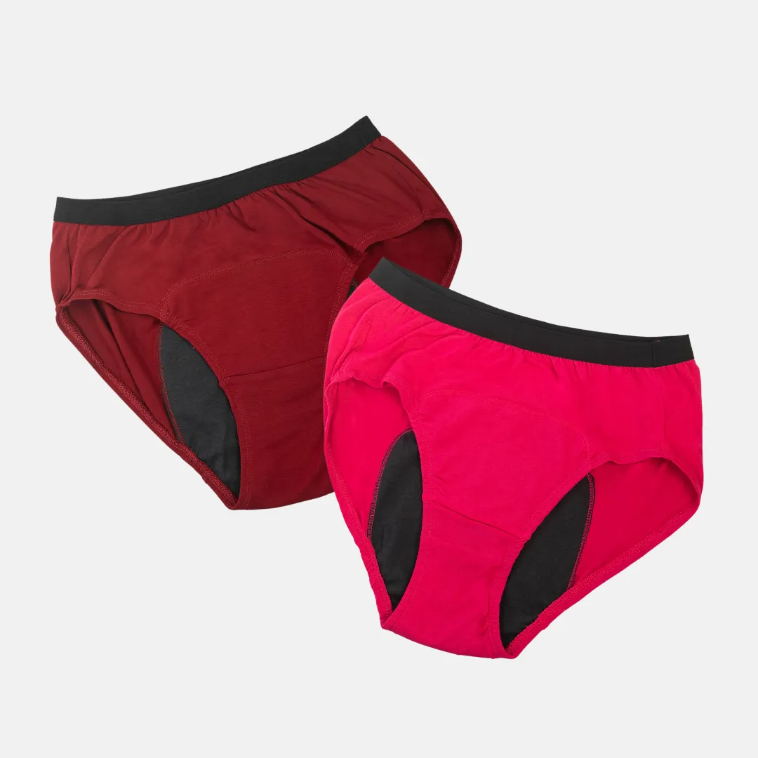Teen Modal  Period Panties | Hipster Fit | Prevents Front & Back Stains | 2 Pack - Image 14