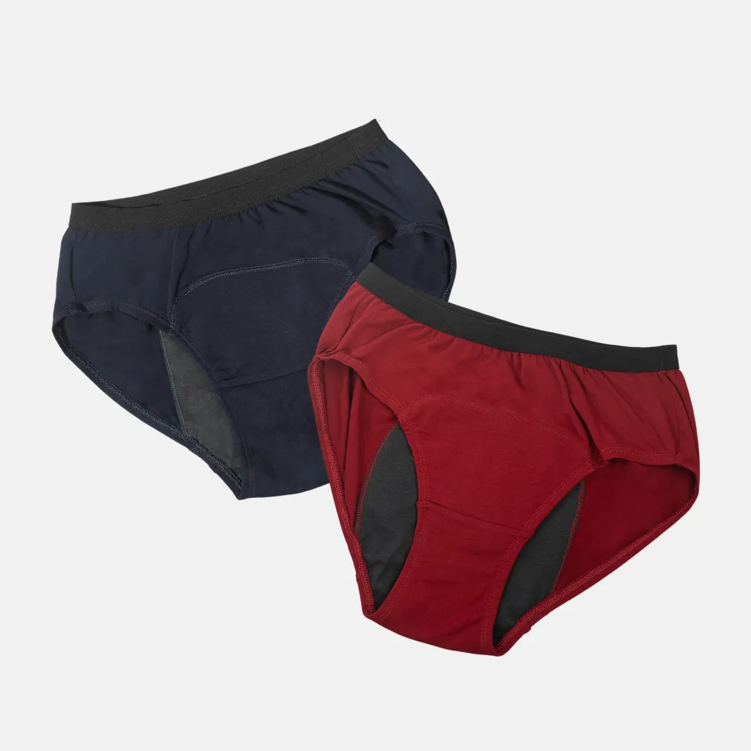 Teen Modal  Period Panties | Hipster Fit | Prevents Front & Back Stains | 2 Pack - Image 16