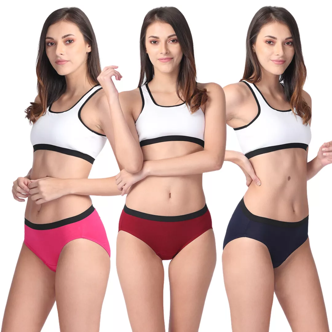 Micro Modal Underwear For Women | Mid Waist | Full Hip Coverage | Soft Waist Elastic | 3X Softer Than Cotton | Stretchy & Flexible | Moisture Wicking | Prevents Odour | 3 Pack - Image 10