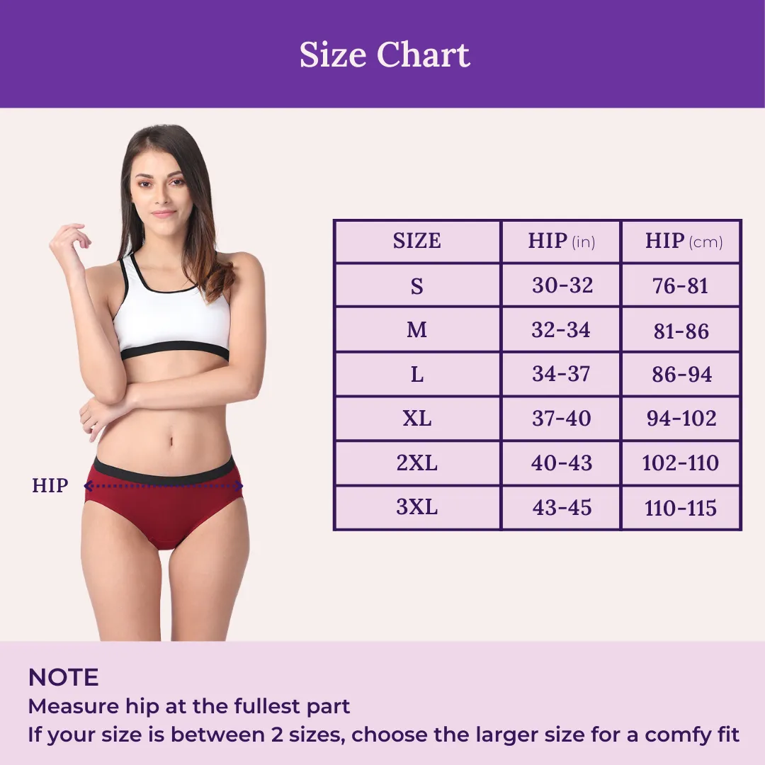 Micro Modal Underwear For Women | Mid Waist | Full Hip Coverage | Soft Waist Elastic | 3X Softer Than Cotton | Stretchy & Flexible | Moisture Wicking | Prevents Odour | 3 Pack - Image 3