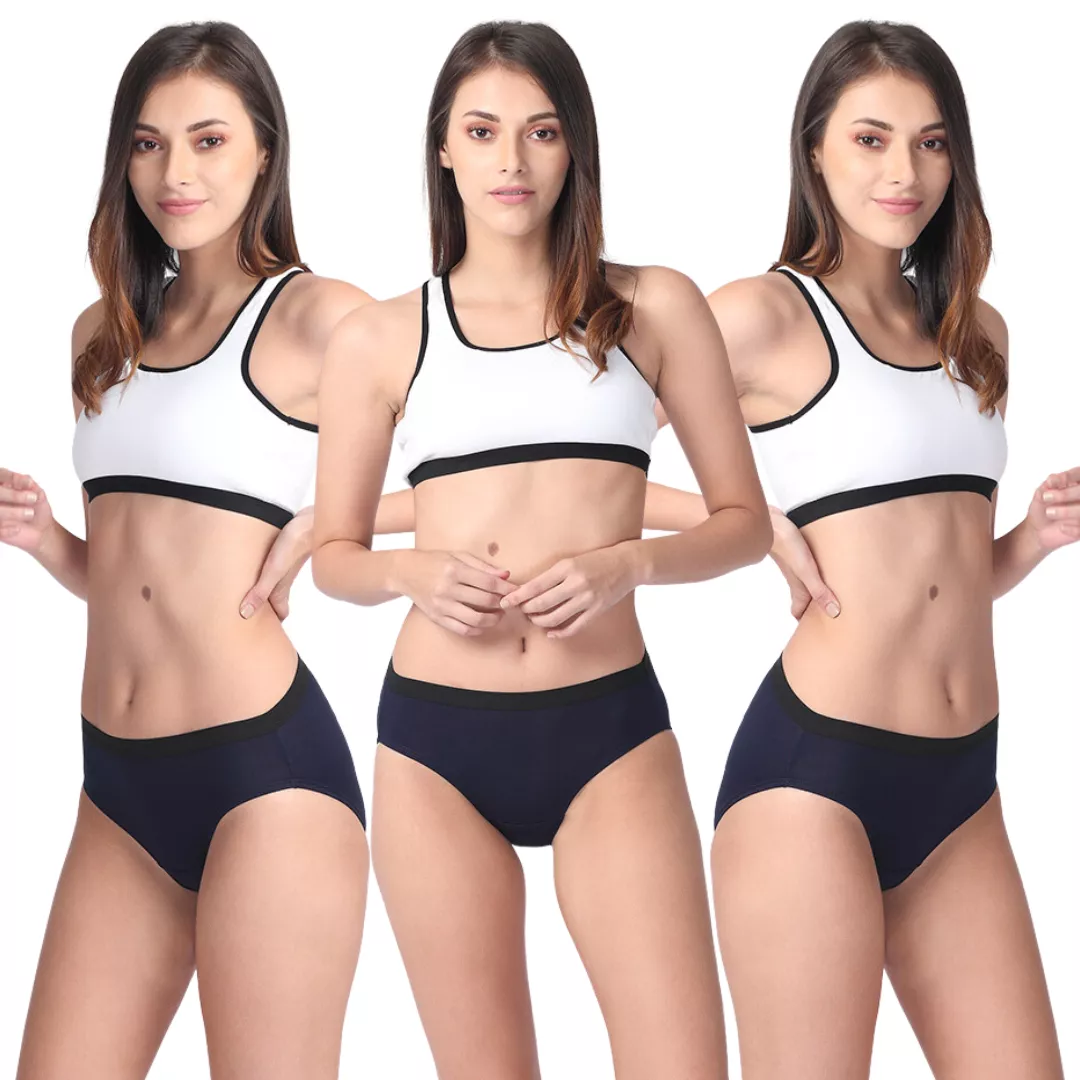 Micro Modal Underwear For Women | Mid Waist | Full Hip Coverage | Soft Waist Elastic | 3X Softer Than Cotton | Stretchy & Flexible | Moisture Wicking | Prevents Odour | 3 Pack - Image 7