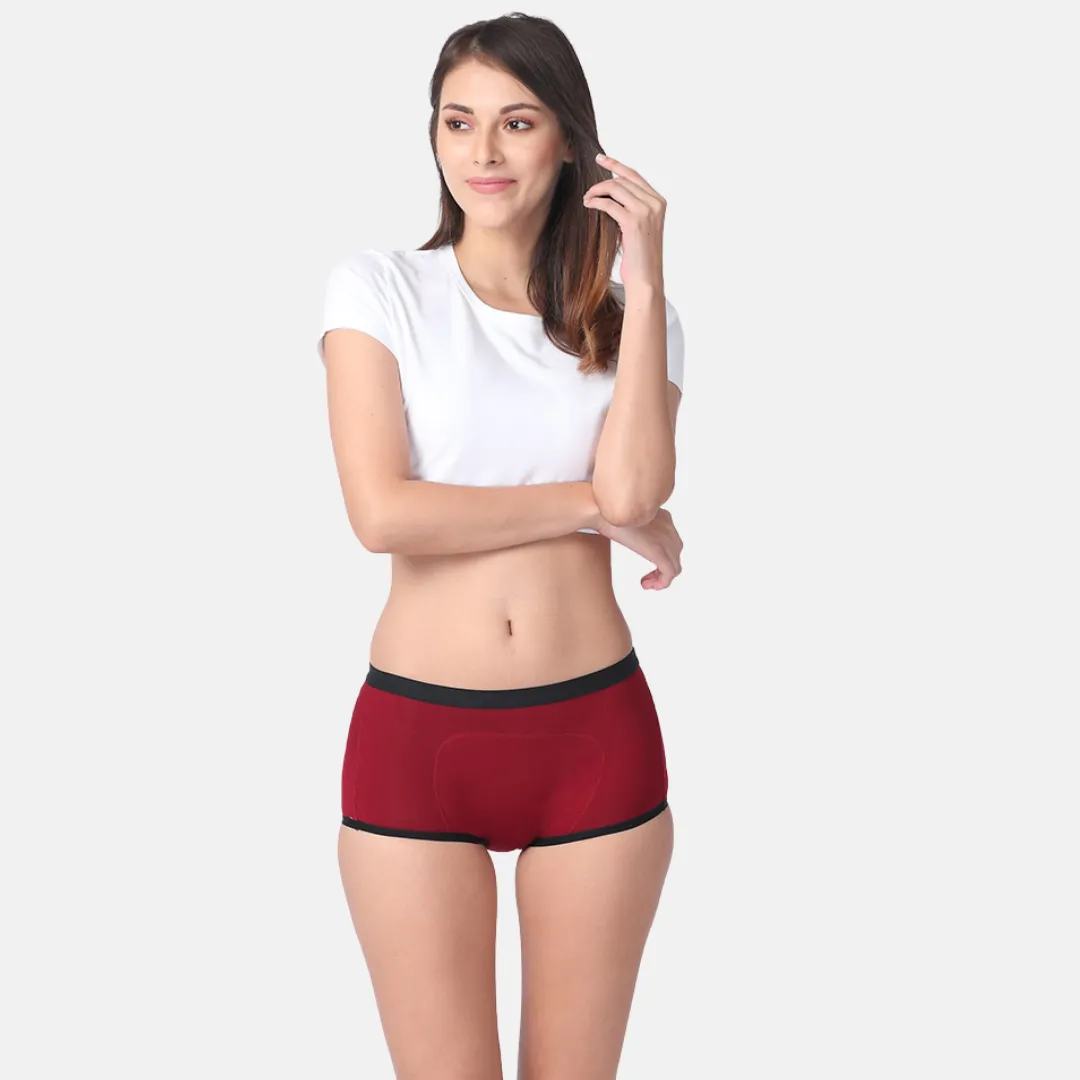 Modal Period Panty For Heavy Flow | Boxer Fit | Prevents Front, Back & Inner Thigh Stains - Image 14