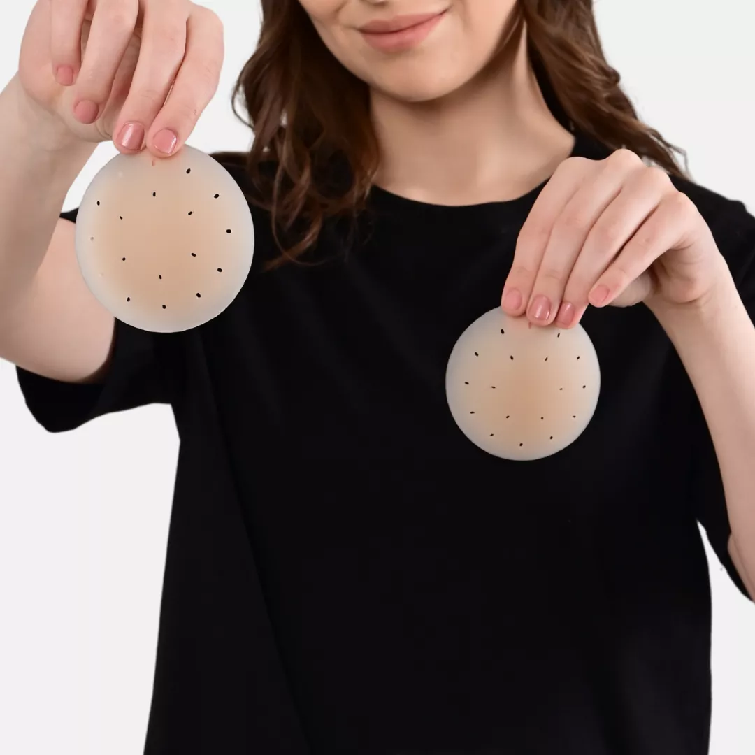 Women Nipple Cover | Breathable | Stick-On | Invisible Coverage | Sweat & Waterproof | 6 Hours Wear | Reusable | Pack Of 2