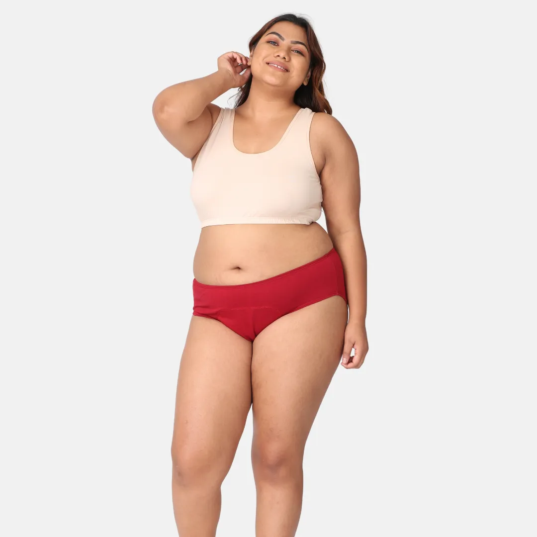Curvy Women Period Panties For Stain Free Period | Hipster Fit | Leak Proof | Use with Pad For Hygiene | Prevents Front & Back Stains