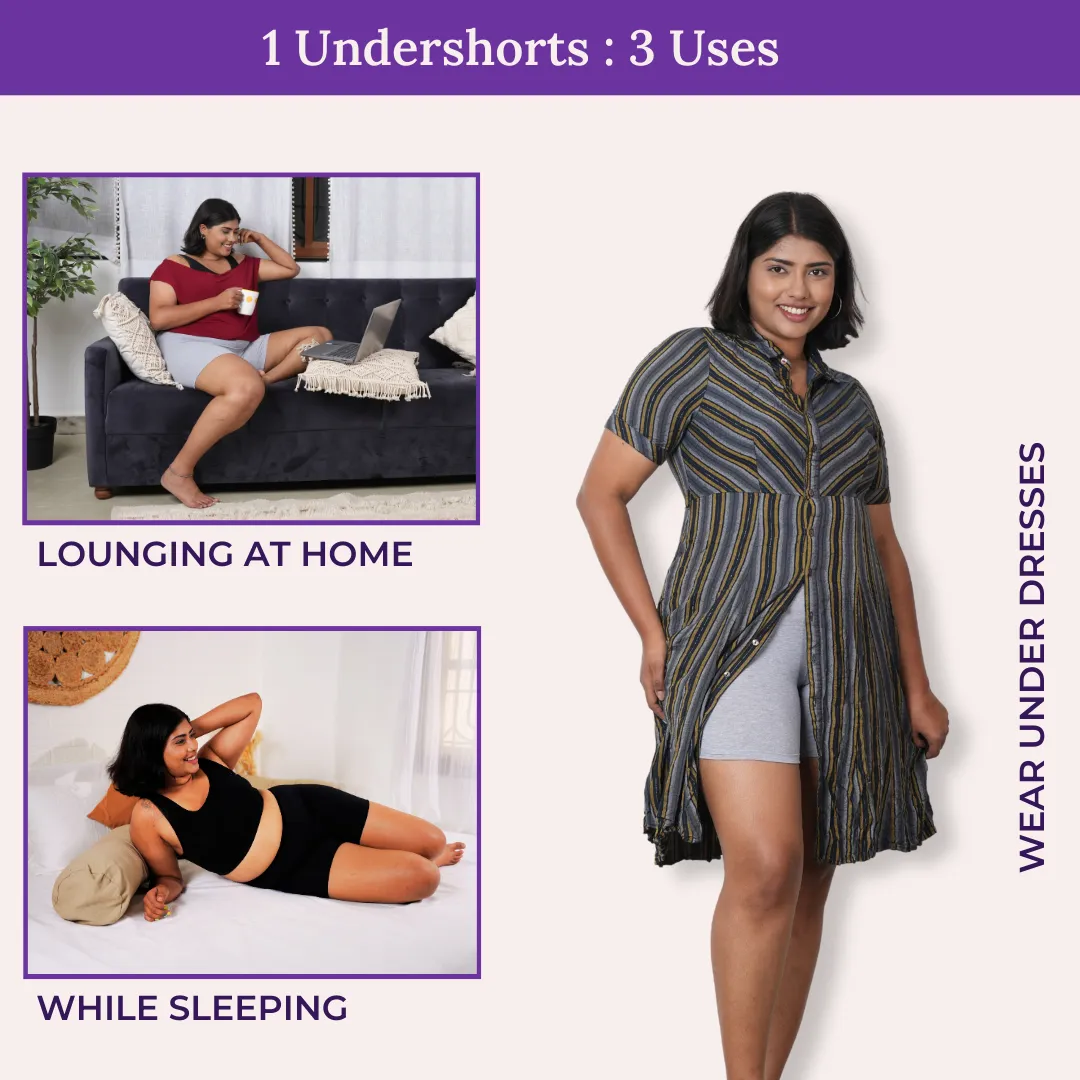 Plus Size Under Dress Shorts | Full Hip Coverage | Prevents Inner Thigh Chafing - Image 6