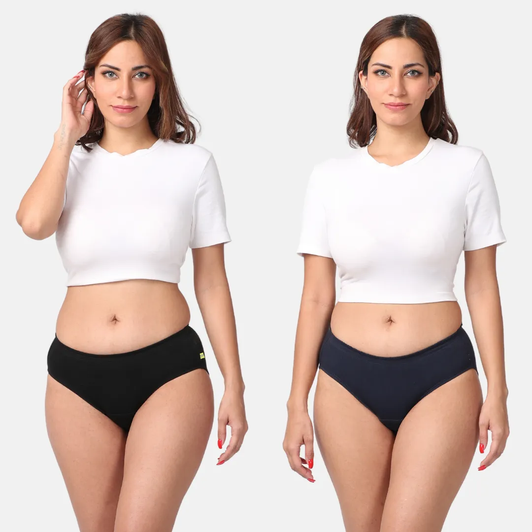 Incontinence Panties | Mid Waist | Leakproof Crotch | Holds Leaks Up To 25ml | Full Hip & Back Coverage | Pack Of 2 - Image 10