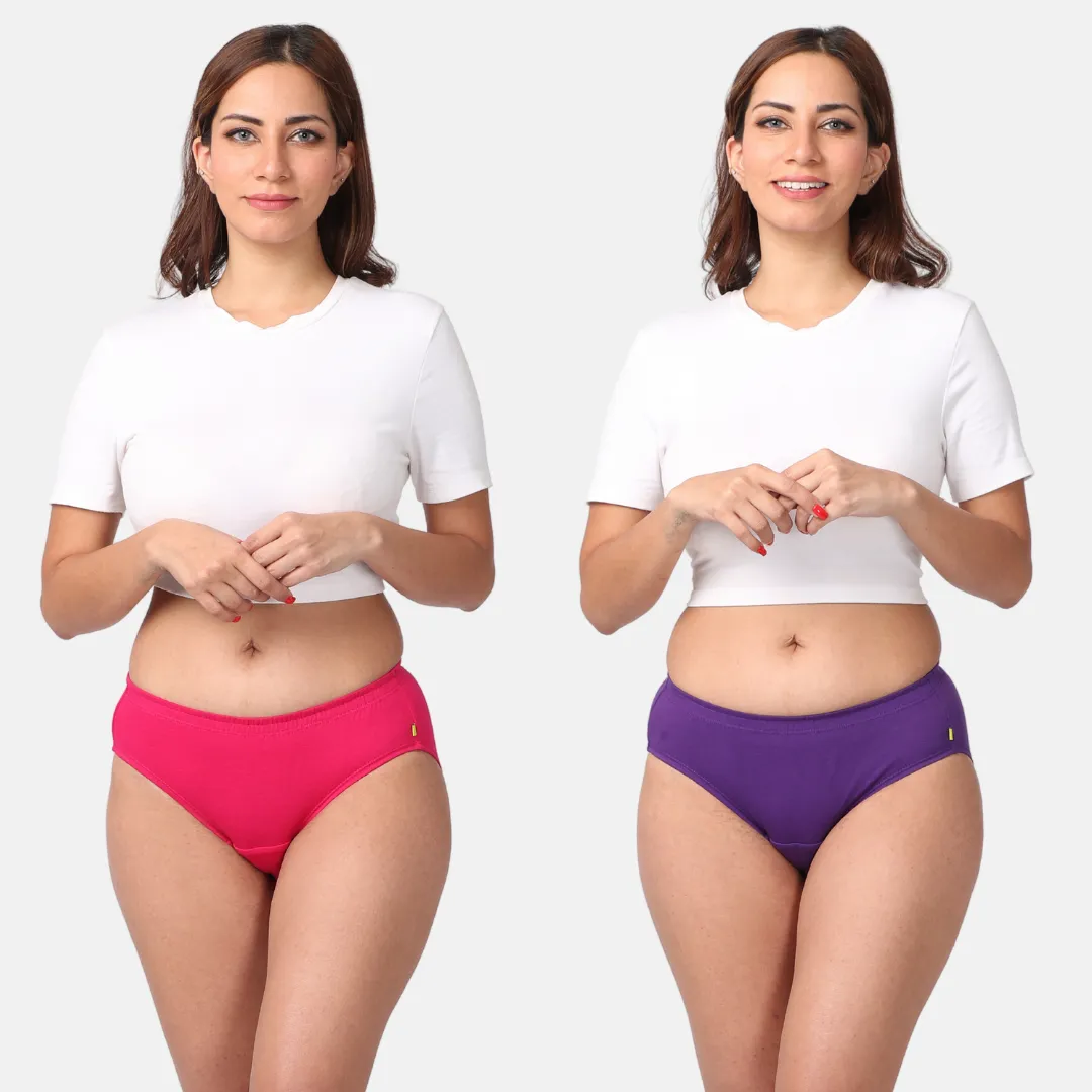 Incontinence Panties | Mid Waist | Leakproof Crotch | Holds Leaks Up To 25ml | Full Hip & Back Coverage | Pack Of 2 - Image 12