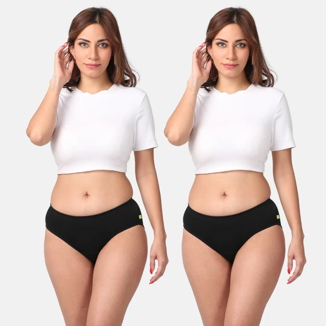 Incontinence Panties | Mid Waist | Leakproof Crotch | Holds Leaks Up To 25ml | Full Hip & Back Coverage | Pack Of 2 - Image 13
