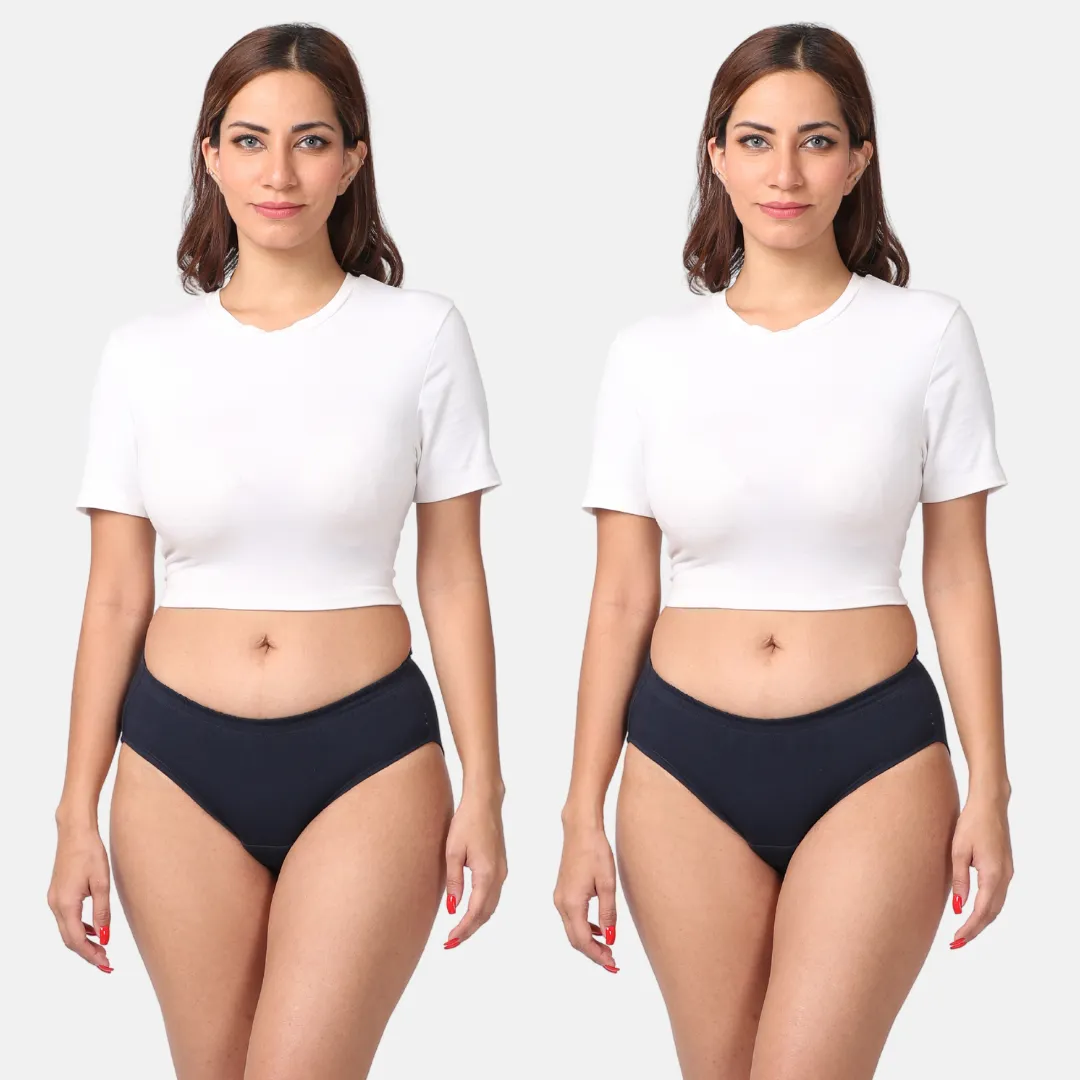 Incontinence Panties | Mid Waist | Leakproof Crotch | Holds Leaks Up To 25ml | Full Hip & Back Coverage | Pack Of 2 - Image 14