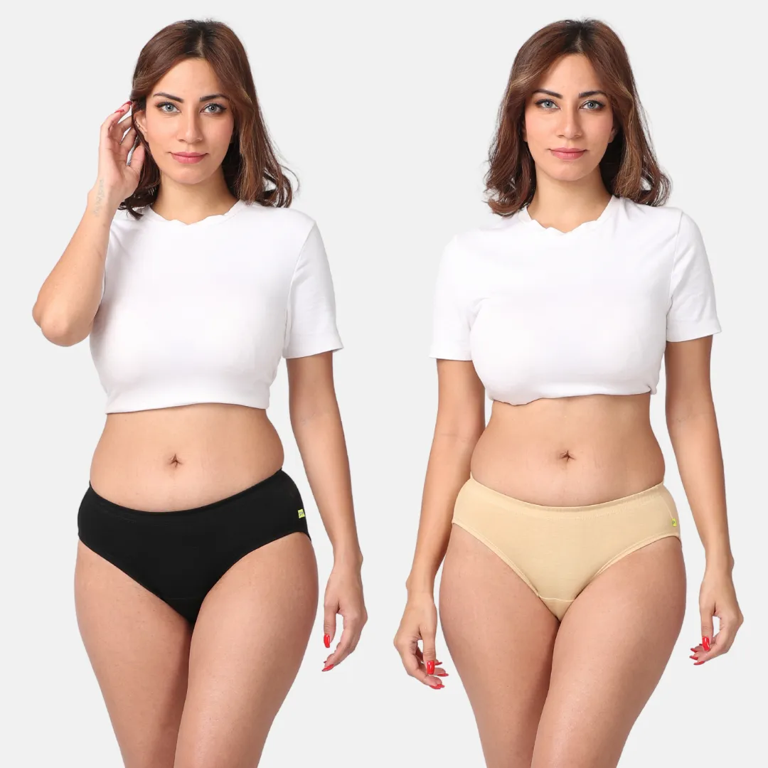 Incontinence Panties | Mid Waist | Leakproof Crotch | Holds Leaks Up To 25ml | Full Hip & Back Coverage | Pack Of 2 - Image 16