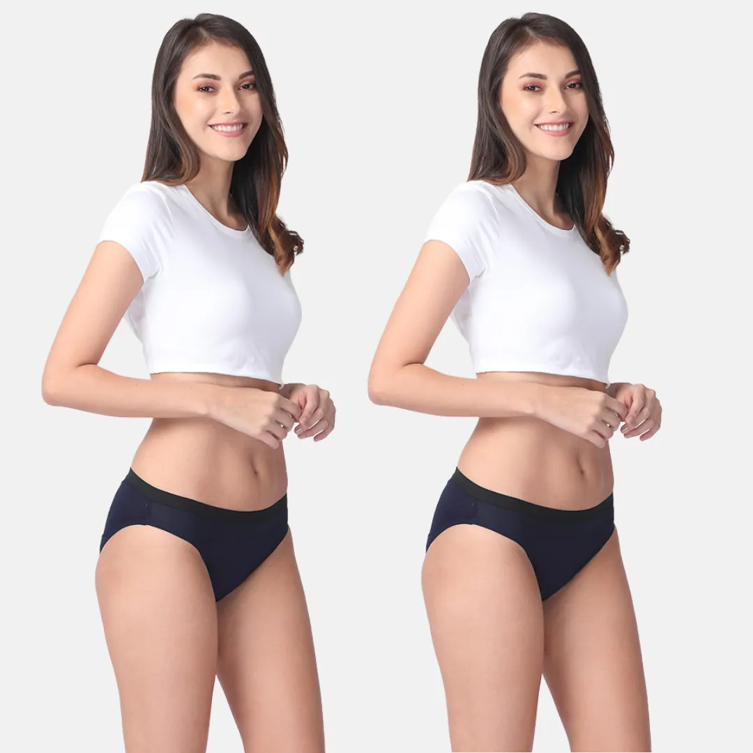 Modal Reusable Period Panties | Hipster Fit | Prevents Front & Back Stains | 2 Pack - Image 13