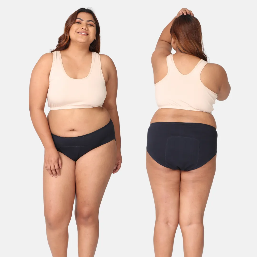 Curvy Women Period Panties For Stain Free Period | Hipster Fit | Leak Proof | Use with Pad For Hygiene | Prevents Front & Back Stains | 2 Pack - Image 14