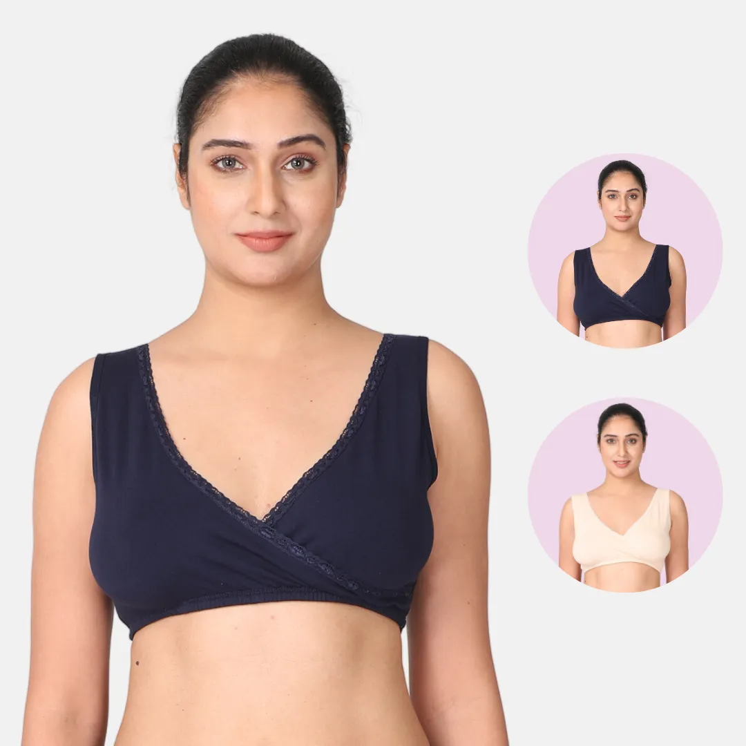 Nursing Bra | U Neck Back | No Hard Clips | 2-Pack - Image 10