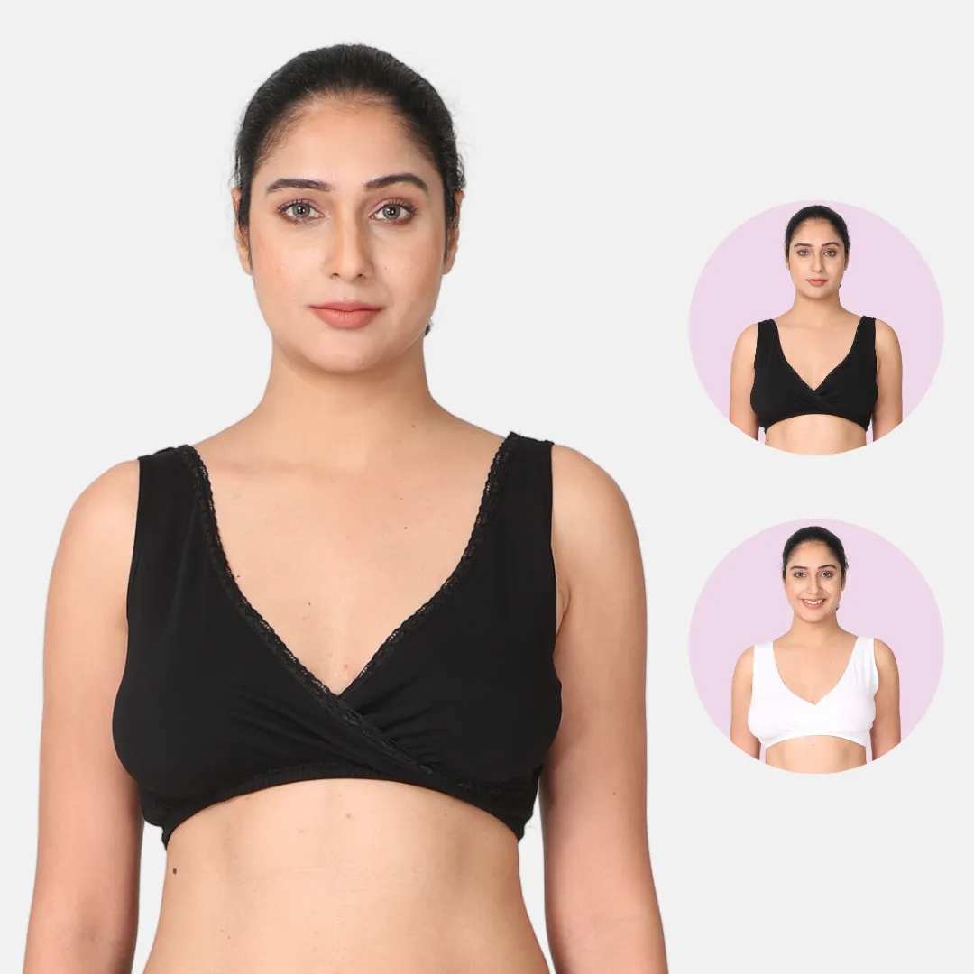 Nursing Bra | U Neck Back | No Hard Clips | 2-Pack - Image 12