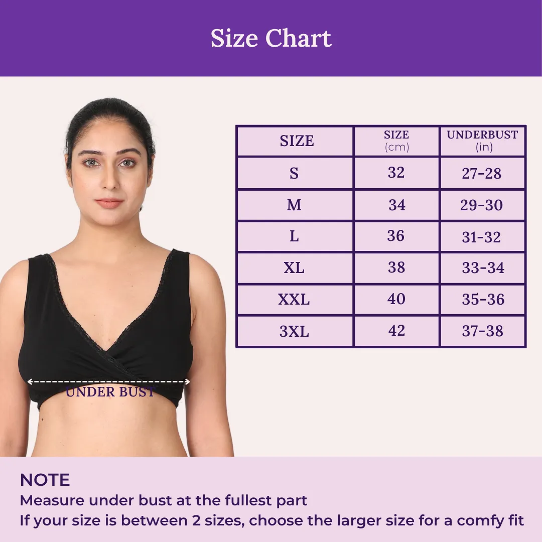 Nursing Bra | U Neck Back | No Hard Clips | 2-Pack - Image 3