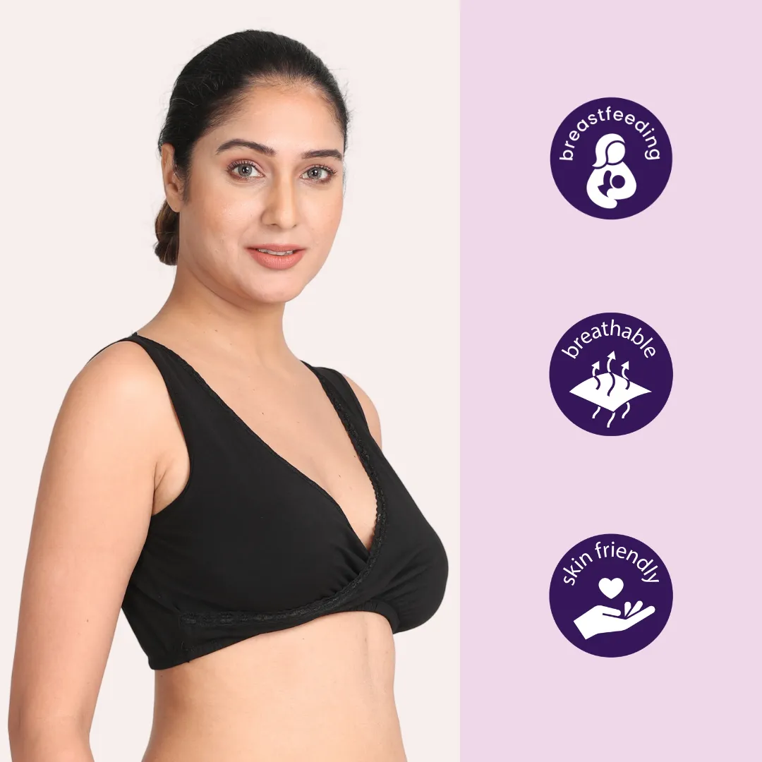 Nursing Bra | U Neck Back | No Hard Clips | 2-Pack - Image 5