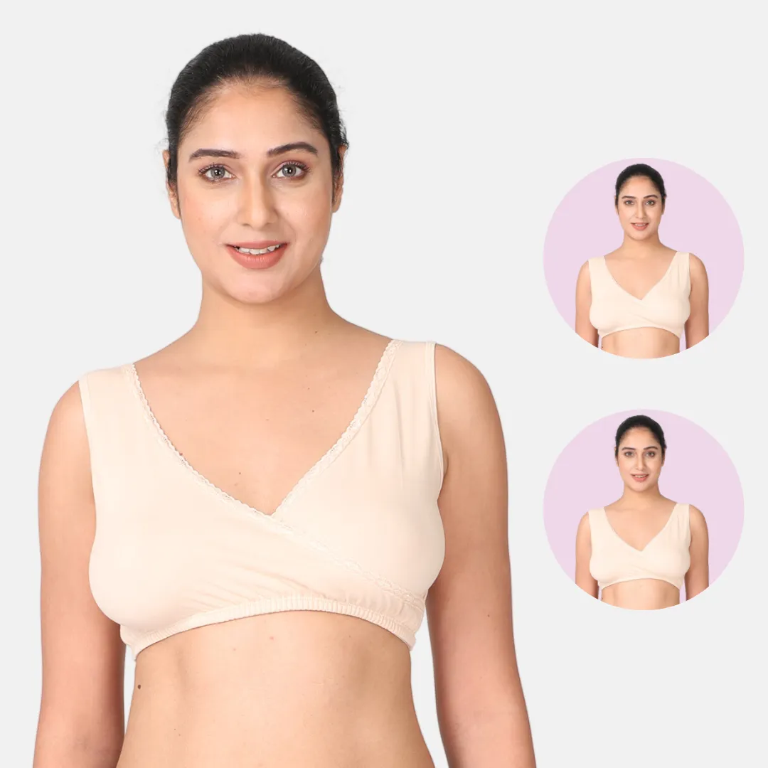 Nursing Bra | U Neck Back | No Hard Clips | 2-Pack - Image 7
