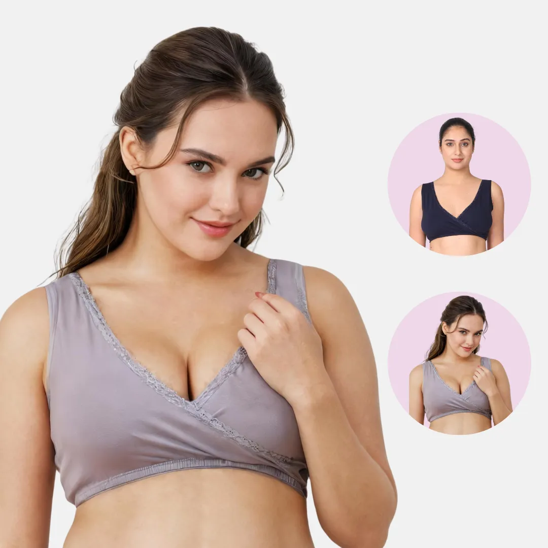 Nursing Bra | U Neck Back | No Hard Clips | 2-Pack - Image 8