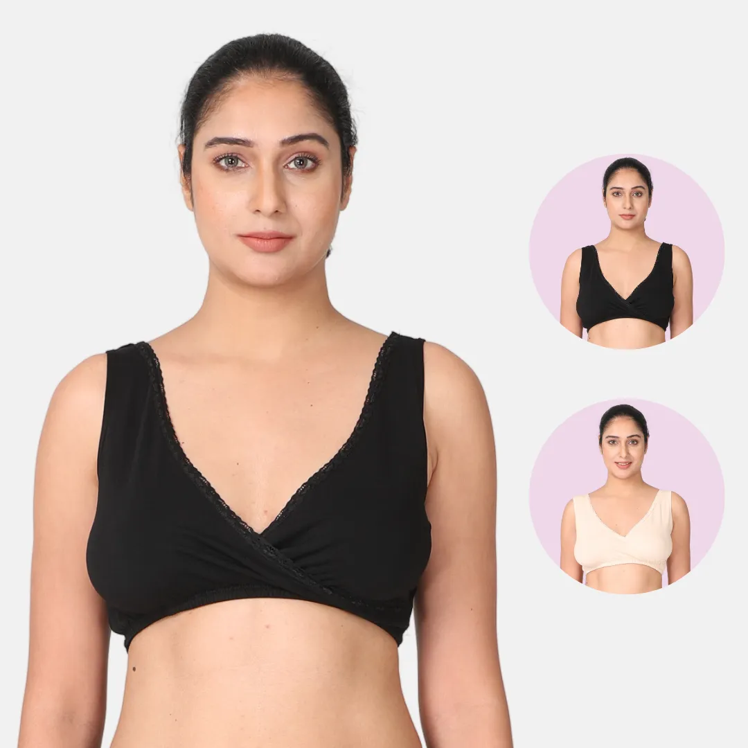 Nursing Bra | U Neck Back | No Hard Clips | 2-Pack - Image 9