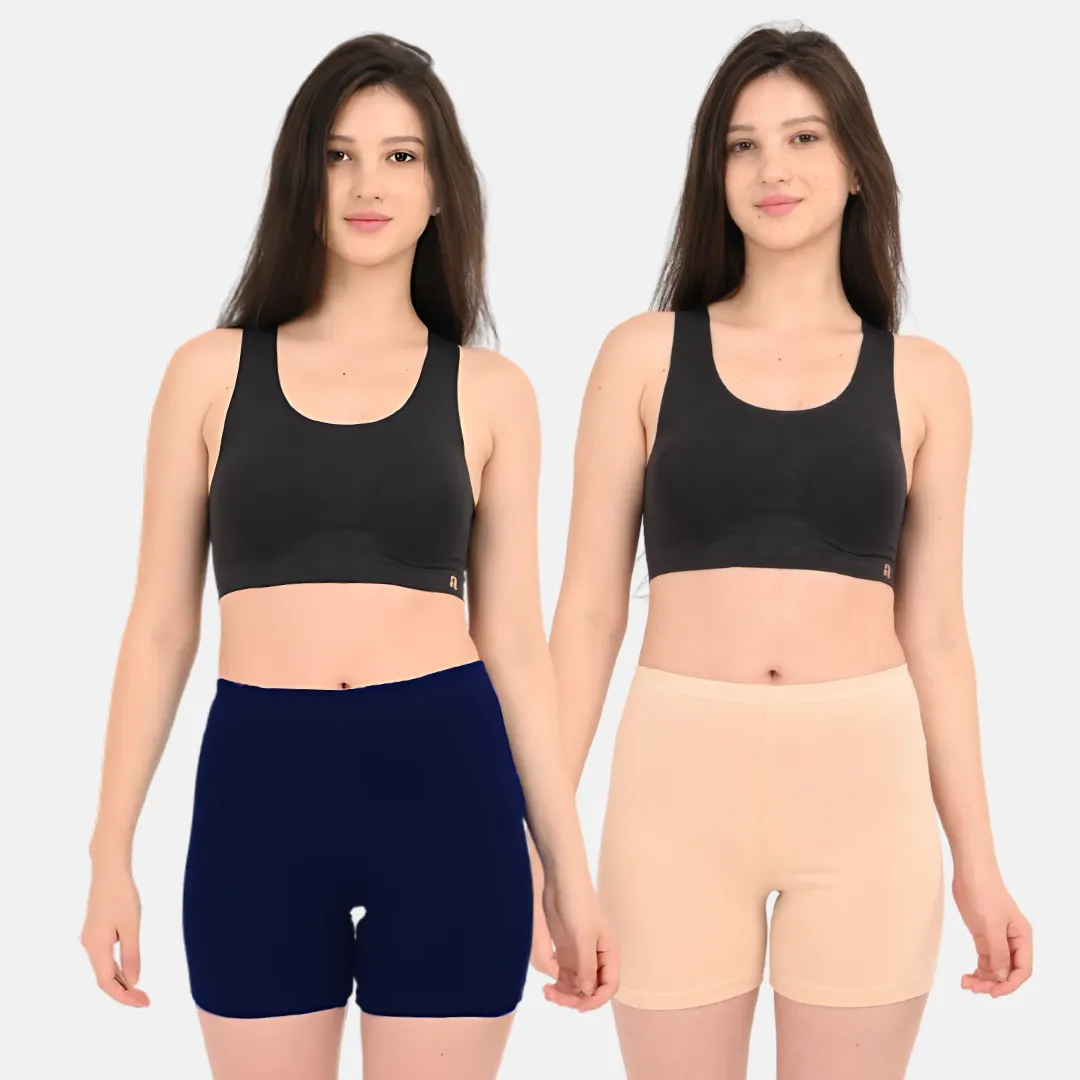 Under Dress Shorts | Full Hip Coverage | Prevents Inner Thigh Chafing | 2 Pack - Image 10