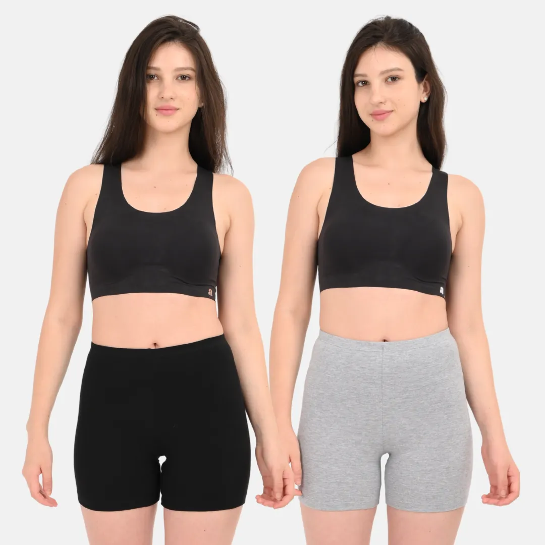 Under Dress Shorts | Full Hip Coverage | Prevents Inner Thigh Chafing | 2 Pack - Image 11