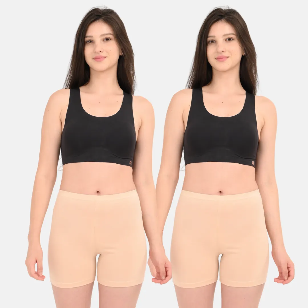 Under Dress Shorts | Full Hip Coverage | Prevents Inner Thigh Chafing | 2 Pack - Image 13