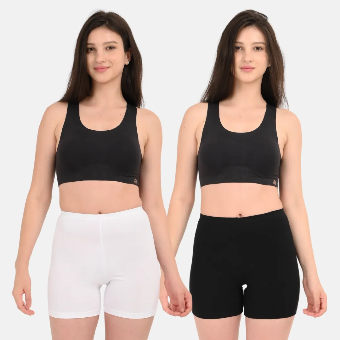 Under Dress Shorts | Full Hip Coverage | Prevents Inner Thigh Chafing | 2 Pack - Image 14