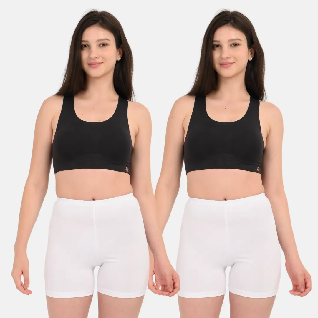 Under Dress Shorts | Full Hip Coverage | Prevents Inner Thigh Chafing | 2 Pack - Image 9