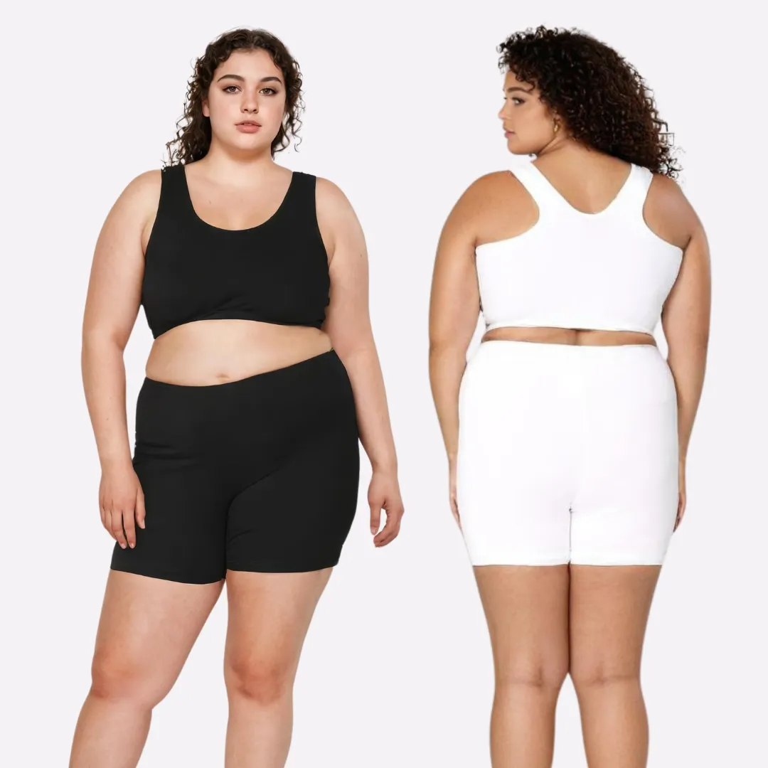 Plus Size Under Dress Shorts | Full Hip Coverage | Prevents Inner Thigh Chafing | Pack Of 2 - Image 12