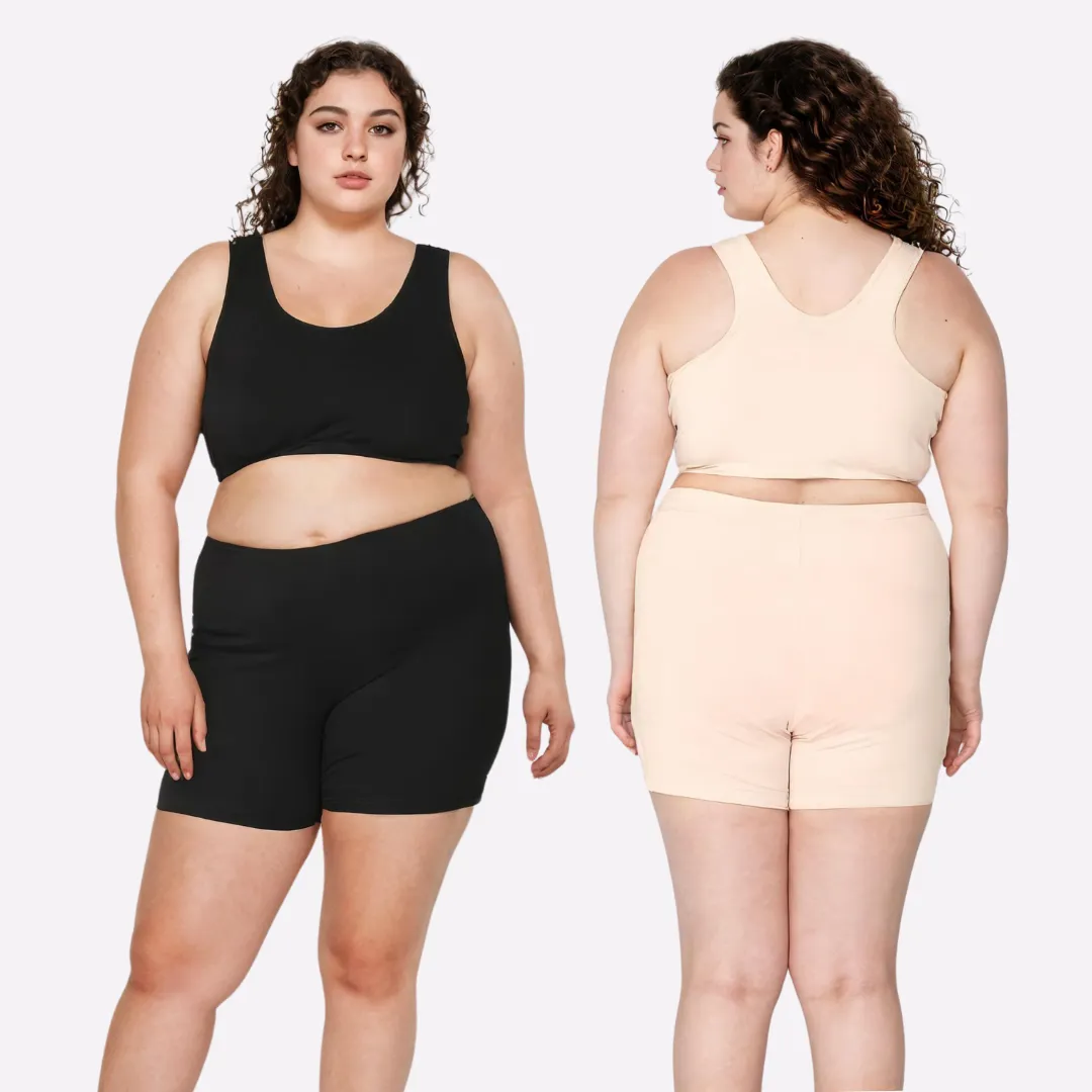Plus Size Under Dress Shorts | Full Hip Coverage | Prevents Inner Thigh Chafing | Pack Of 2 - Image 13
