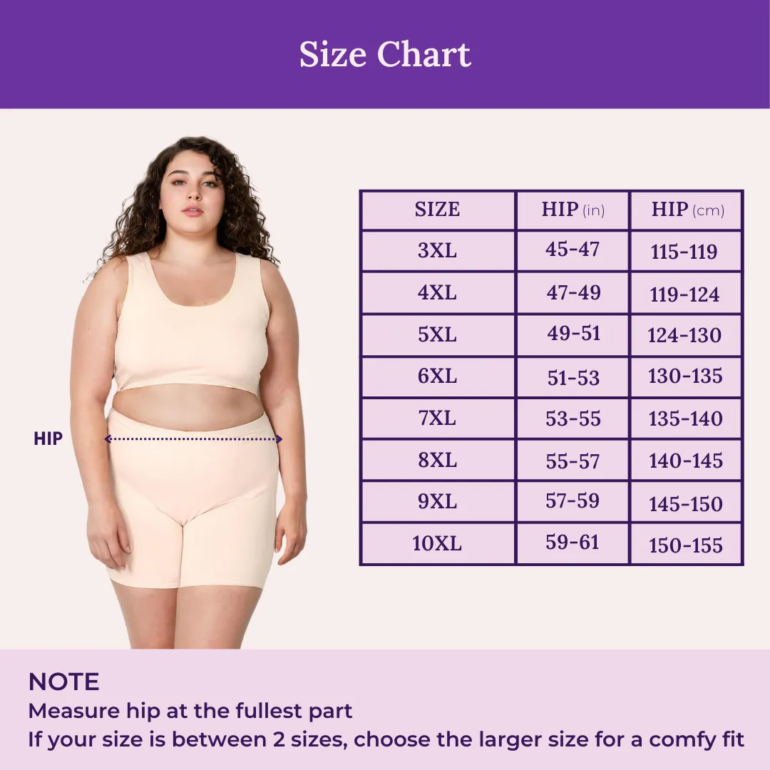Plus Size Under Dress Shorts | Full Hip Coverage | Prevents Inner Thigh Chafing | Pack Of 2 - Image 3
